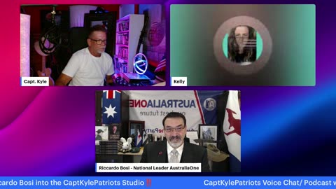 Capt Kyle & Kelly resume our biweekly Round Table w Australia Party's leader LTC Riccardo Bosi!