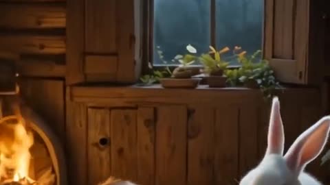 rabbit saves a little child and searches for his mother🐰👼#animation #ai #cartoon #shorts