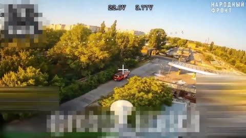 ⚡🚒 Ukraine Russia War | Russian Fibre Drone Strikes Ukrainian Fire Engine in Kherson | RCF