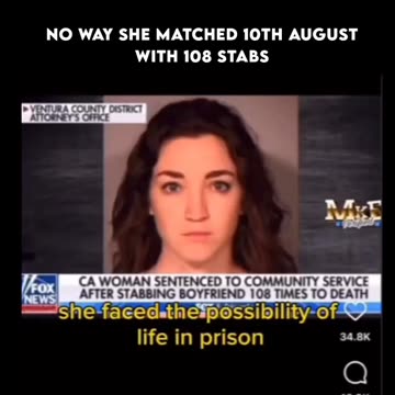 Wht girl mrdrs boyfriend and faces no jail time - stabs him 108 times