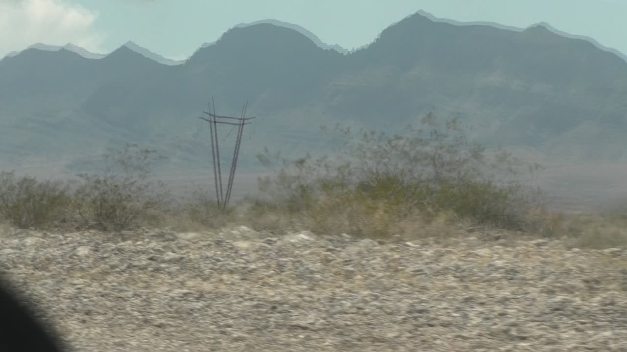 Electricity towers aren't like the ones in the desert, and more to film, including road sounds!