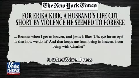 📌 Erika Kirk takes the high road in NYT Interview released today