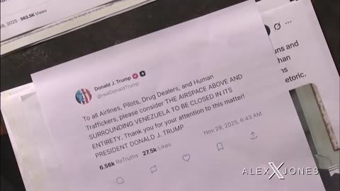 BREAKING: Trump Closes Airspace Around Venezuela Ahead Of Imminent Strikes - Alex Jones Responds