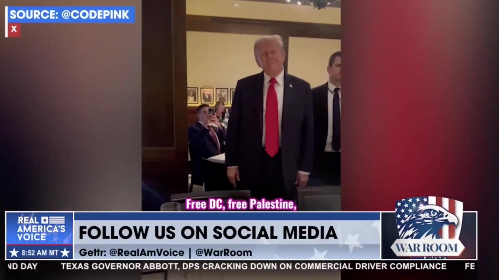 HOLY CRAP. Secret Service allowed jihadi radical supporters inches from PDJT.