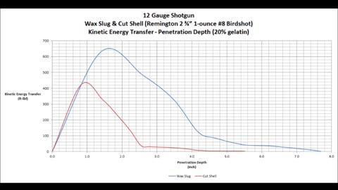 12 Gauge Shotgun Wax Slug vs Ballistic Gelatin