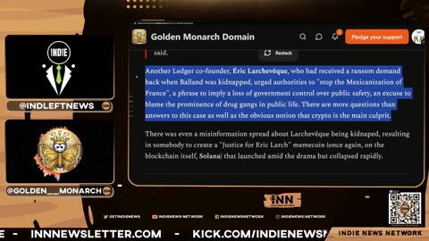 Crypto Chaos: Bitcoin's Zionist Ties & Global Grift Exposed | Golden Monarch & Indie: INN 1-on-1