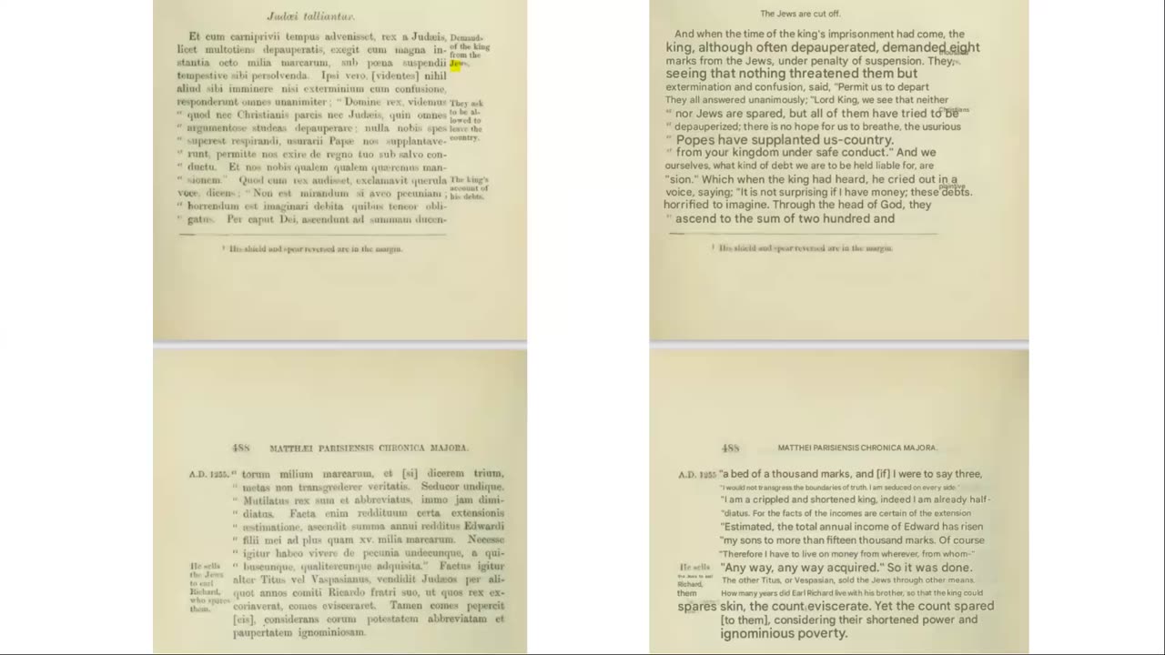 Matthew Paris on jews from the 1250's