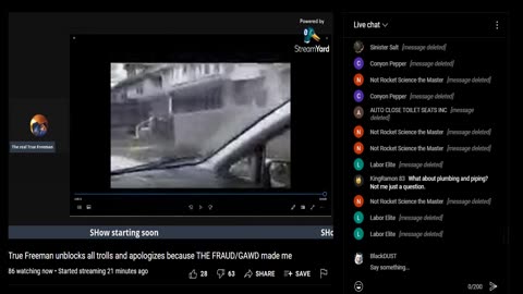 True Freeman unblocks all trolls and apologizes because THE FRAUDGAWD made him do it