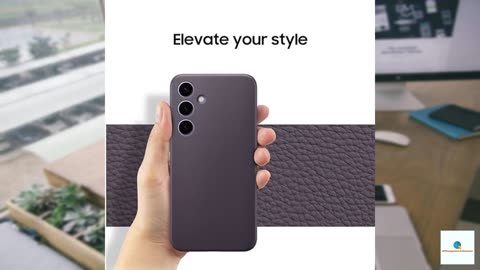SAMSUNG Galaxy S24+ Plus Vegan Leather Phone Case, Protective Cover with Soft Touch, Elega