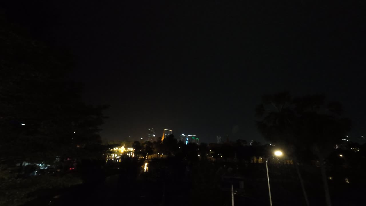Storms over the Royal Palace at night - Phnom Phen - Cambodia 2025 4k/120fps