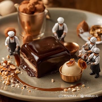 Slice of Chocolate with Caramelised Peanut Ice Cream – Rich, Crunchy & Cool Elegance