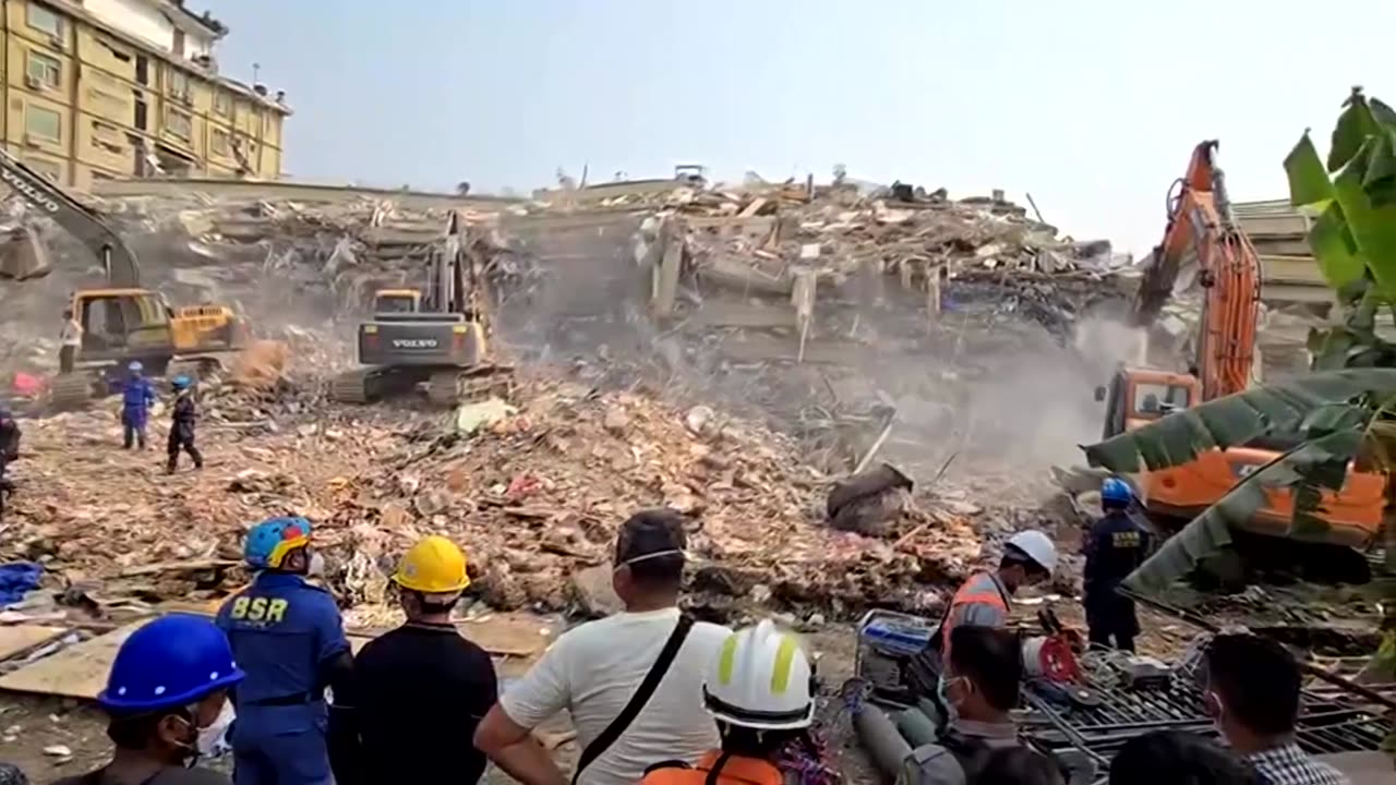 Death toll rises as Myanmar continues search for quake survivors