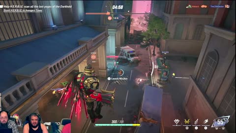 Marvel Rivals with a mostly full squad
