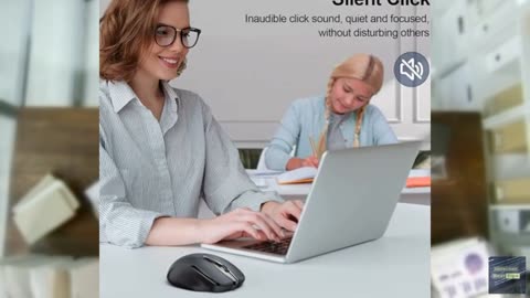 TECKNET Wireless Mouse (2.4G & BT5.0/3.0) Silent 4800 DPI Computer USB A & Bluet