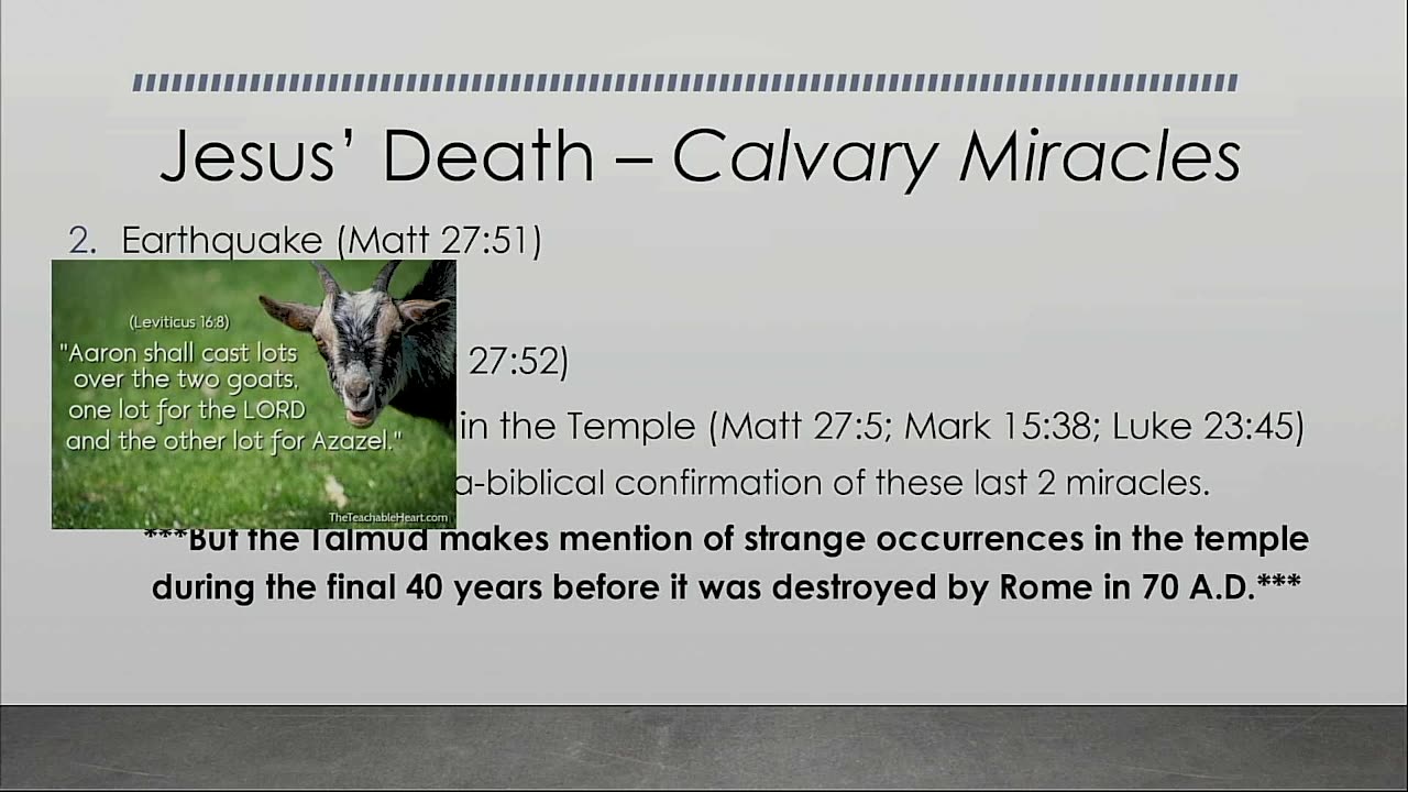Sunday School - Jesus' Death - Calvary Miracles