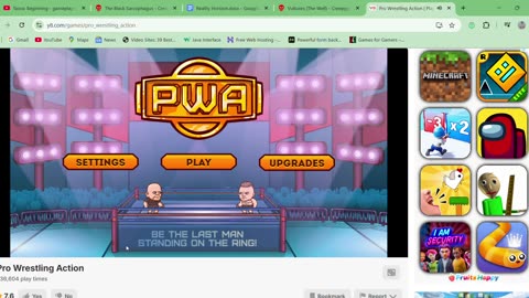 Pro Wrestling Action - gameplay Online Point and click Battle royale Beat em up