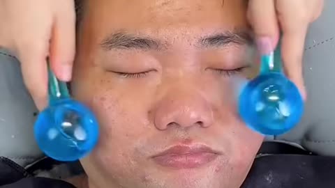 Shave & Face Massage ASMR 😱|| #asmr #asmrvideo #asmrsounds #massage #shorts #shortvideo #ytshorts ||