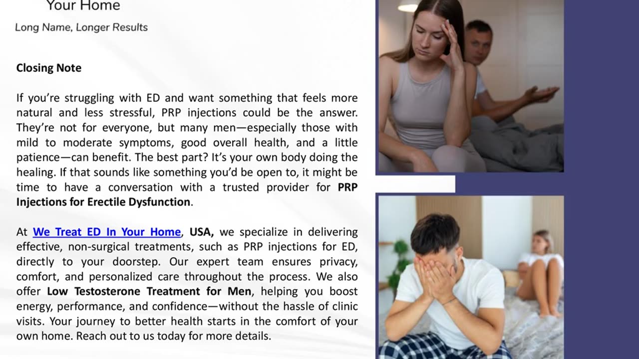 Who Can Benefit Most From PRP Injections For Erectile Dysfunction?