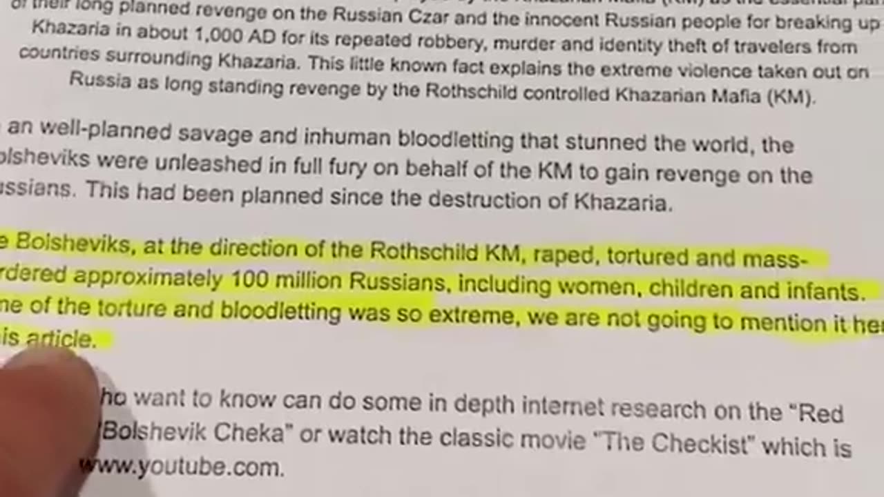 Hidden history of the incredibly evil Khazarian Mafia