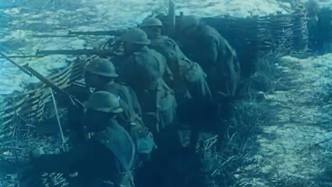 04 - Echoes in the Trenches 3 - WW1 Inspired Trench Music - Colourized Footage