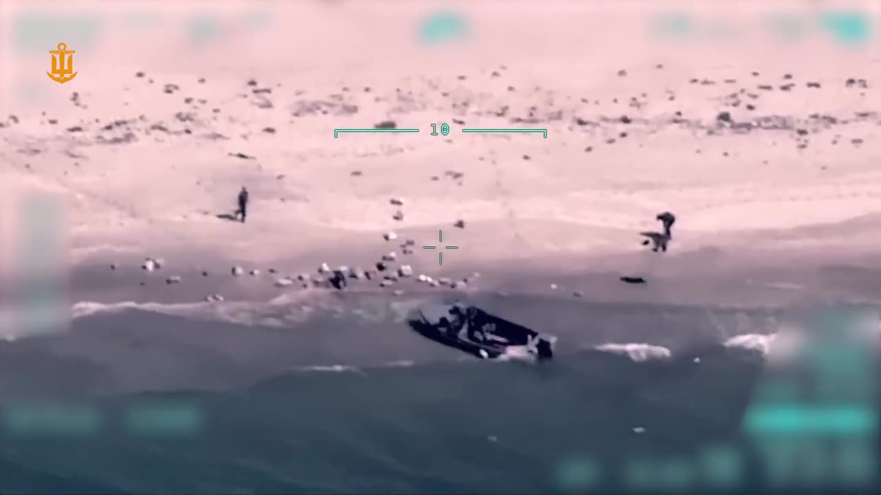 Lighting Up Russian Positions Along the Shoreline