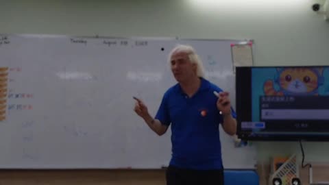 Teacher Shawn in the class