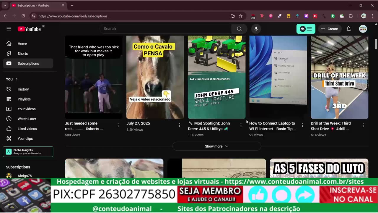 youtube como esconder videos da timeline
