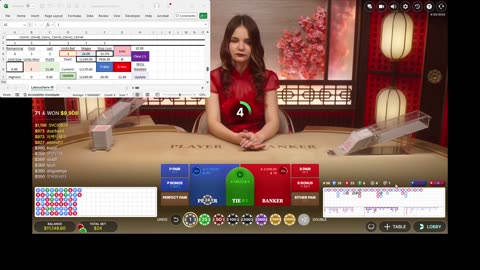 Live Baccarat - 50 units won in 31 minutes