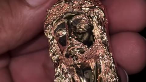 Real 10K Rose Gold Jesus Pendant