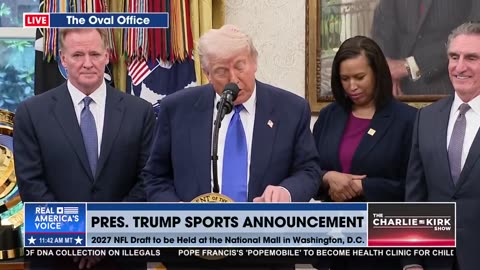 PRESIDENT TRUMP ANNOUNCES NFL DRAFT WILL BE HELD ON THE NATIONAL MALL!