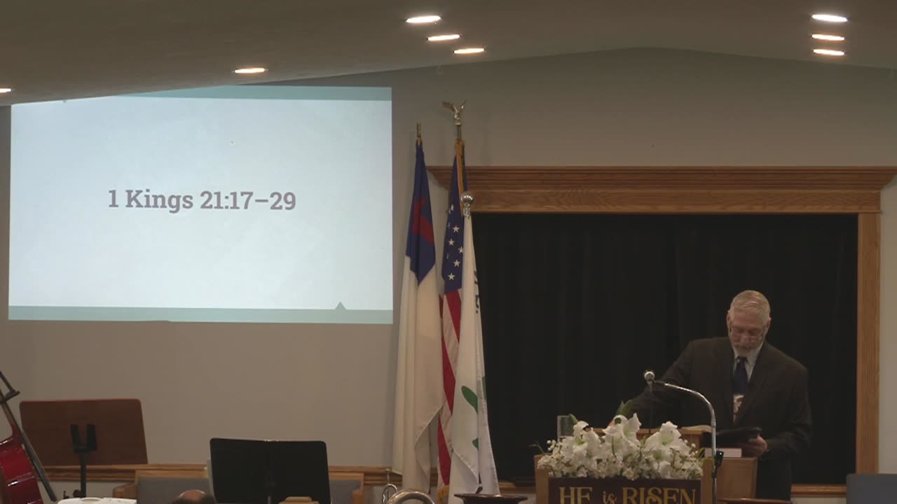 Sunday School. Pastor Troyer; God Protects Elijah