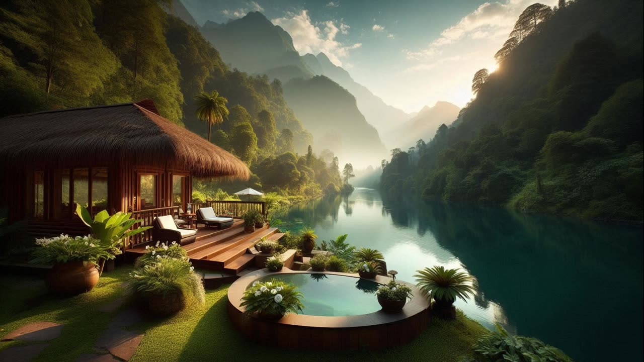 Serene Morning by the Lake | Relaxing Piano & Nature Sounds for Deep Sleep & Focus