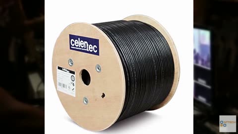 celertec CAT6 Outdoor Cable, 500ft, 23AWG Solid Bare Copper, Unshielded Twisted