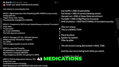 “特報”川普總統在48小時內的五項行動，有策略的拆解舊世界體系