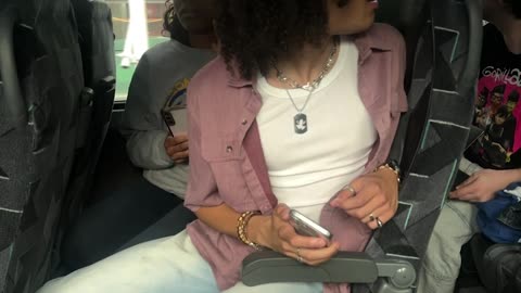 Bus Window Shatters and Bus Driver Keeps Driving