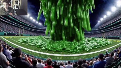 Outtake #1,139 Of Large Green Slime Spill In A Professional Football Stadium Fake Funny Parody Video
