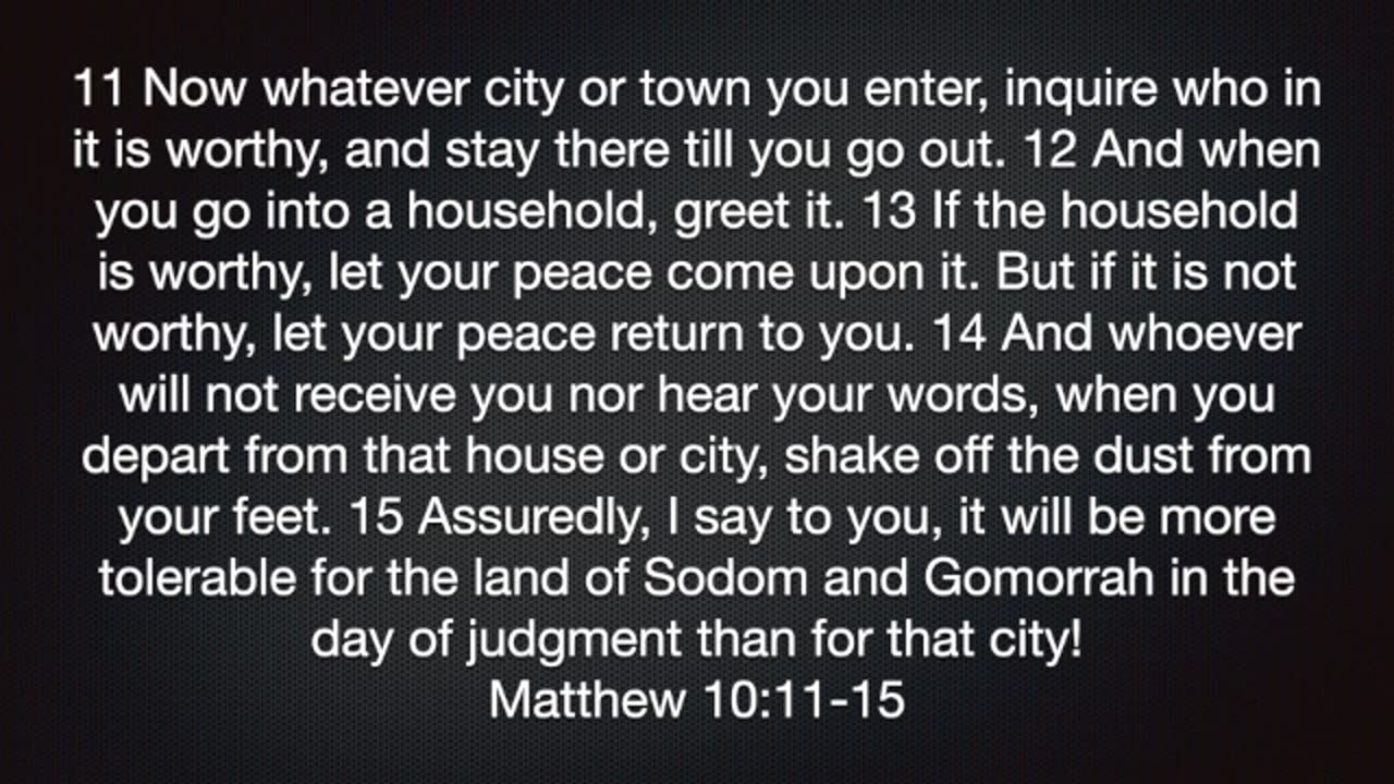 Matthew 10:11-15 PODCAST