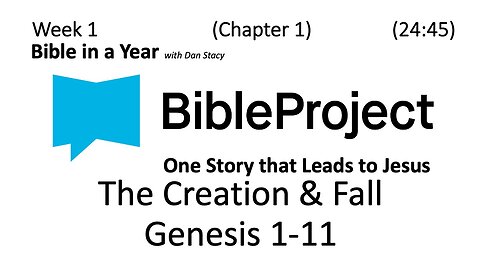 2026-01-14 Bible in a Year - Week 1 - Genesis 1-11