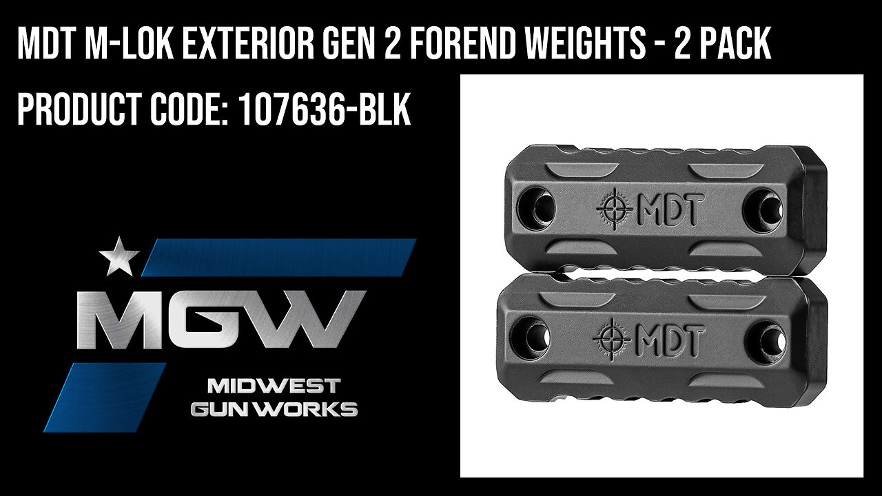 MDT M-LOK Exterior Gen 2 Forend Weights - 2 Pack - 107636-BLK