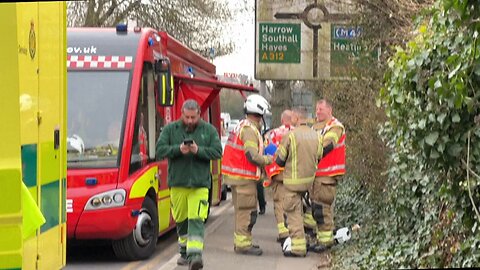 Emergency services attend scene near fire causing Heathrow Airport closure