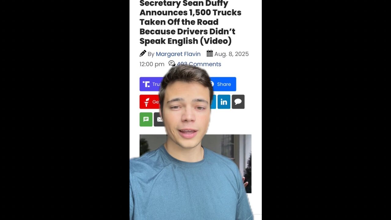 Victor Reacts: If They Can’t Speak English, They Shouldn’t Be Driving a Big Rig