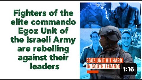 "Elite Egoz Unit Fighters in Israeli Army Rebel Against Leaders"