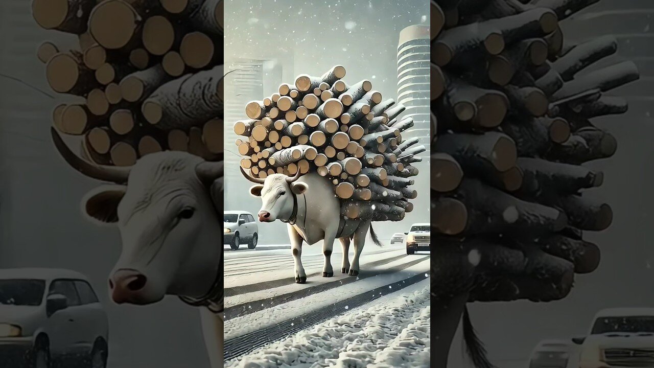 Beautiful story of hardworking cow and monkey #shorts #animals #trendingshorts #ytshorts #viral #ai