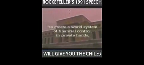 DAVID ROCKEFELLER SPEACH 1991