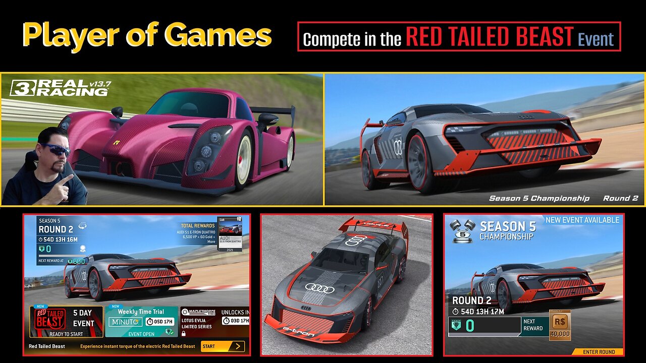 Player of Games: Real Racing 3 Update 13.7: Compete in RED TAILED BEAST & win AUDI S1 E-TRON QUATTRO