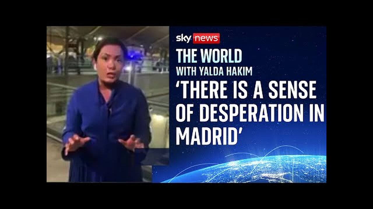 Sky correspondent describes chaotic and frantic situation after mass blackout in Spain