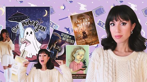 witches, demons & spaceship lesbians | mini summerween book vlog | horror and scifi