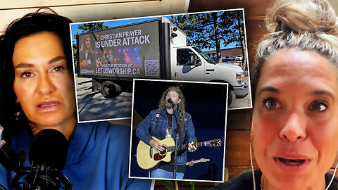 Rebel billboard truck turns up to Sean Feucht's worship event in Toronto