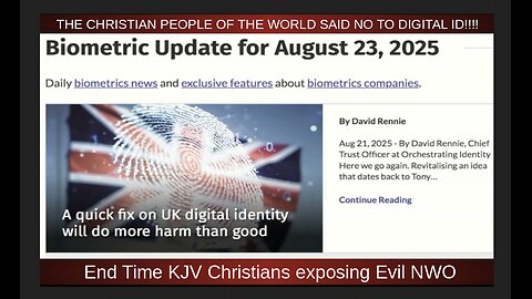 THE CHRISTIAN PEOPLE OF THE WORLD SAID NO TO DIGITAL ID!!!