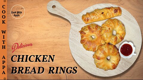 Chicken bread rings | Chicken Bread Crown | Chicken Stuffed Bread Ring | Savory Chicken Bread Ring